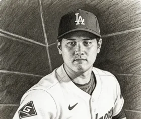 大谷翔平鉛筆画